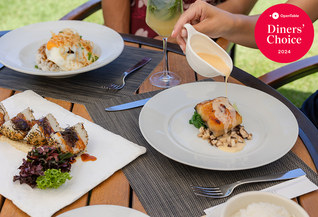 Food on table with OpenTable 2024 logo